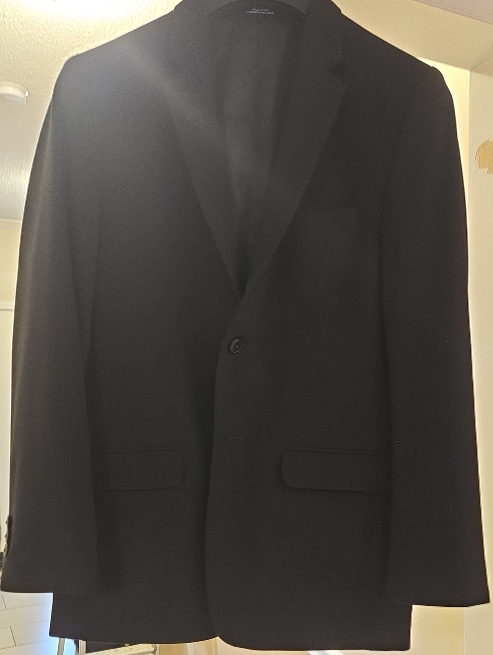 Chaps Men's Black Single-Button Suit Jacket Size 18